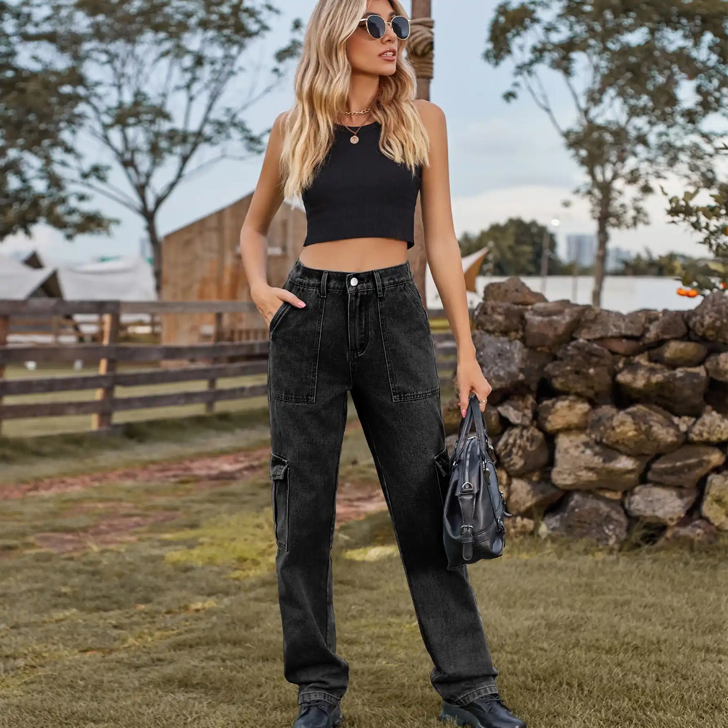 Semi-elastic Denim Work Wear Casual Jeans Pants