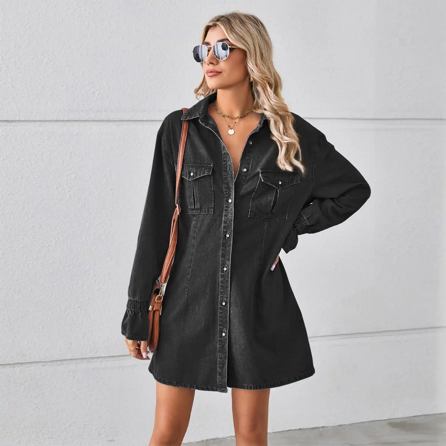 Loose Denim Jeans Dress
