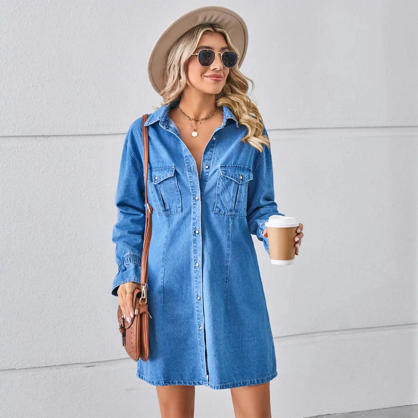 Loose Denim Jeans Dress