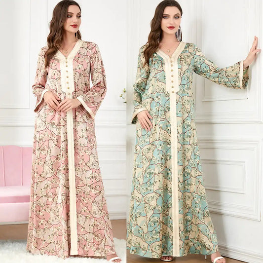 3220 Arab Robe Women's Printed Dress