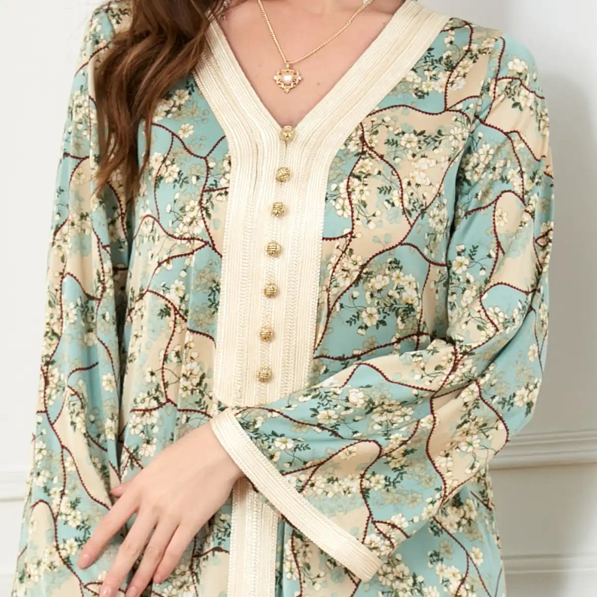 3220 Arab Robe Women's Printed Dress