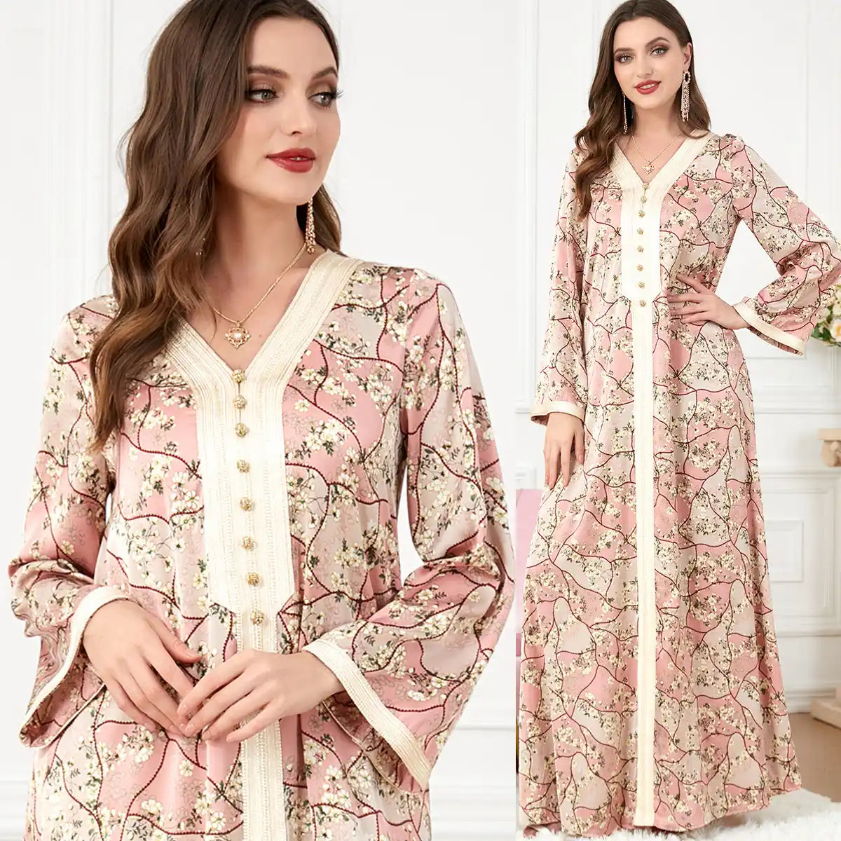 3220 Arab Robe Women's Printed Dress