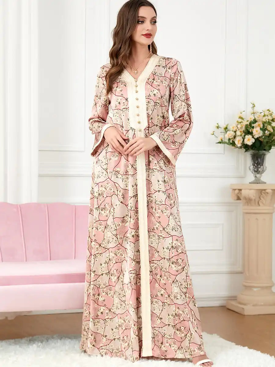 3220 Arab Robe Women's Printed Dress