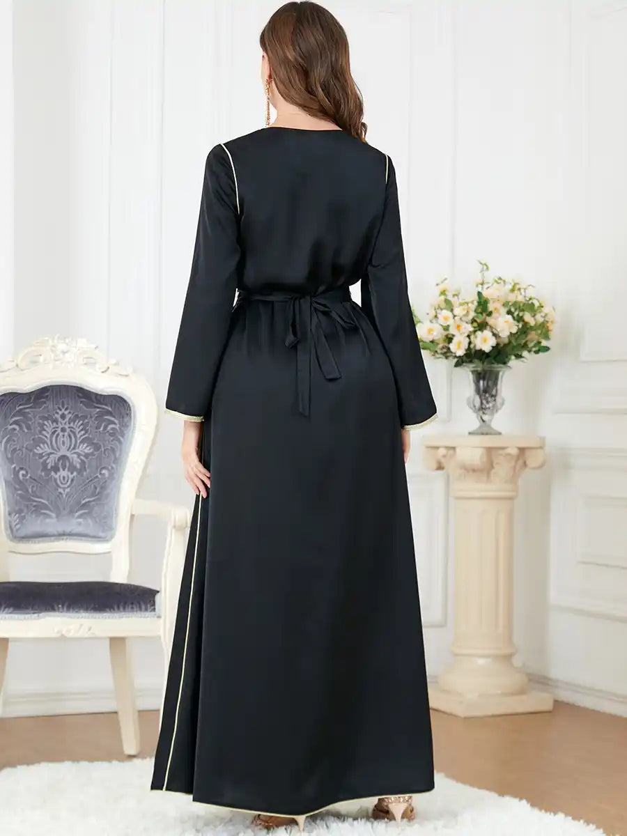 3277 Abaya Women's Arabic Clothing Slit Dress