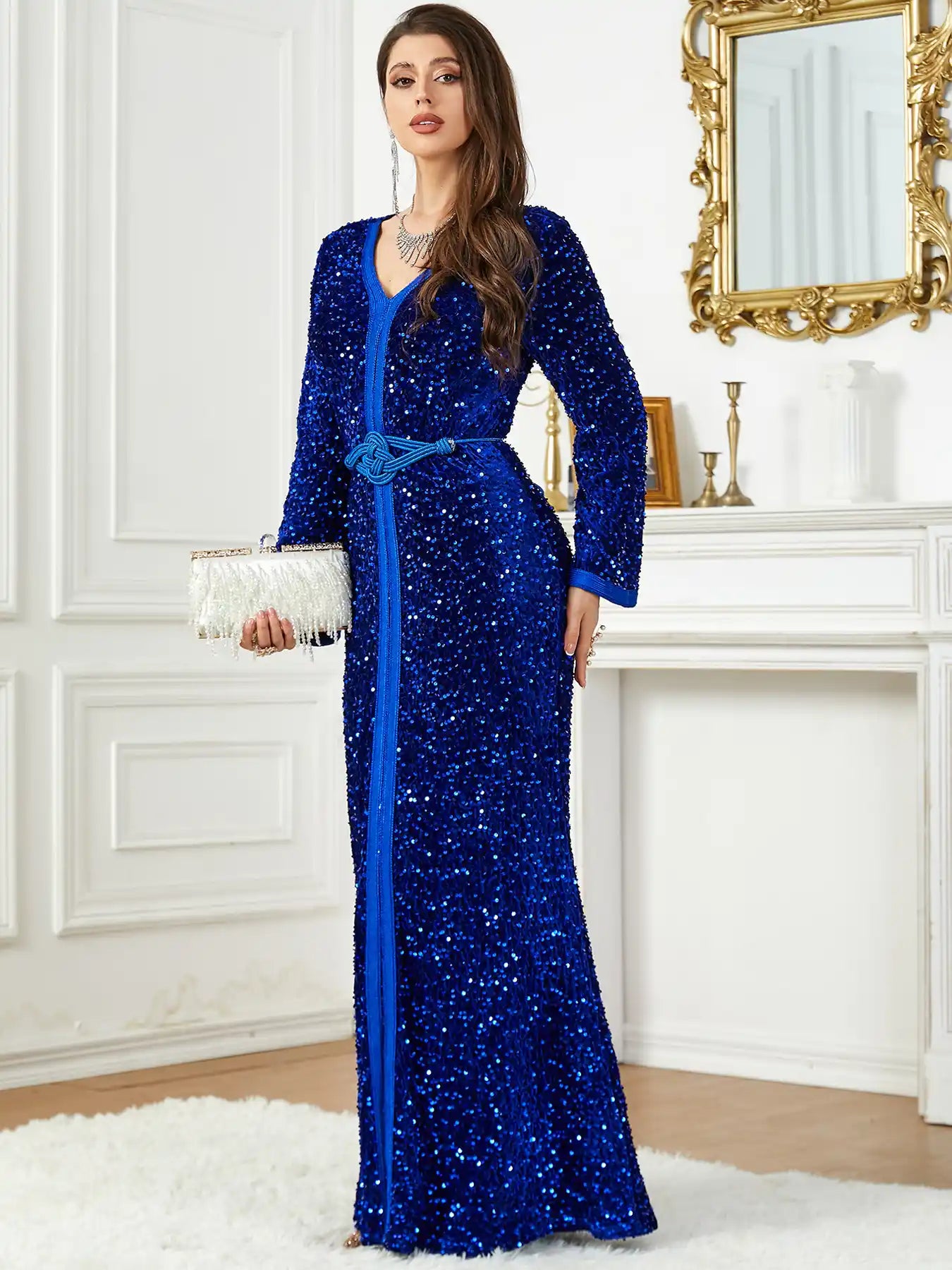 3752 Slim Waist Fishtail Long Skirt Fashion Evening Dress