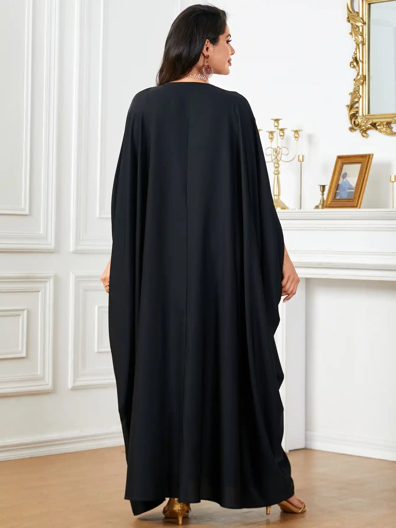 4044 Loose Dubai Bat Sleeve Muslim Robe