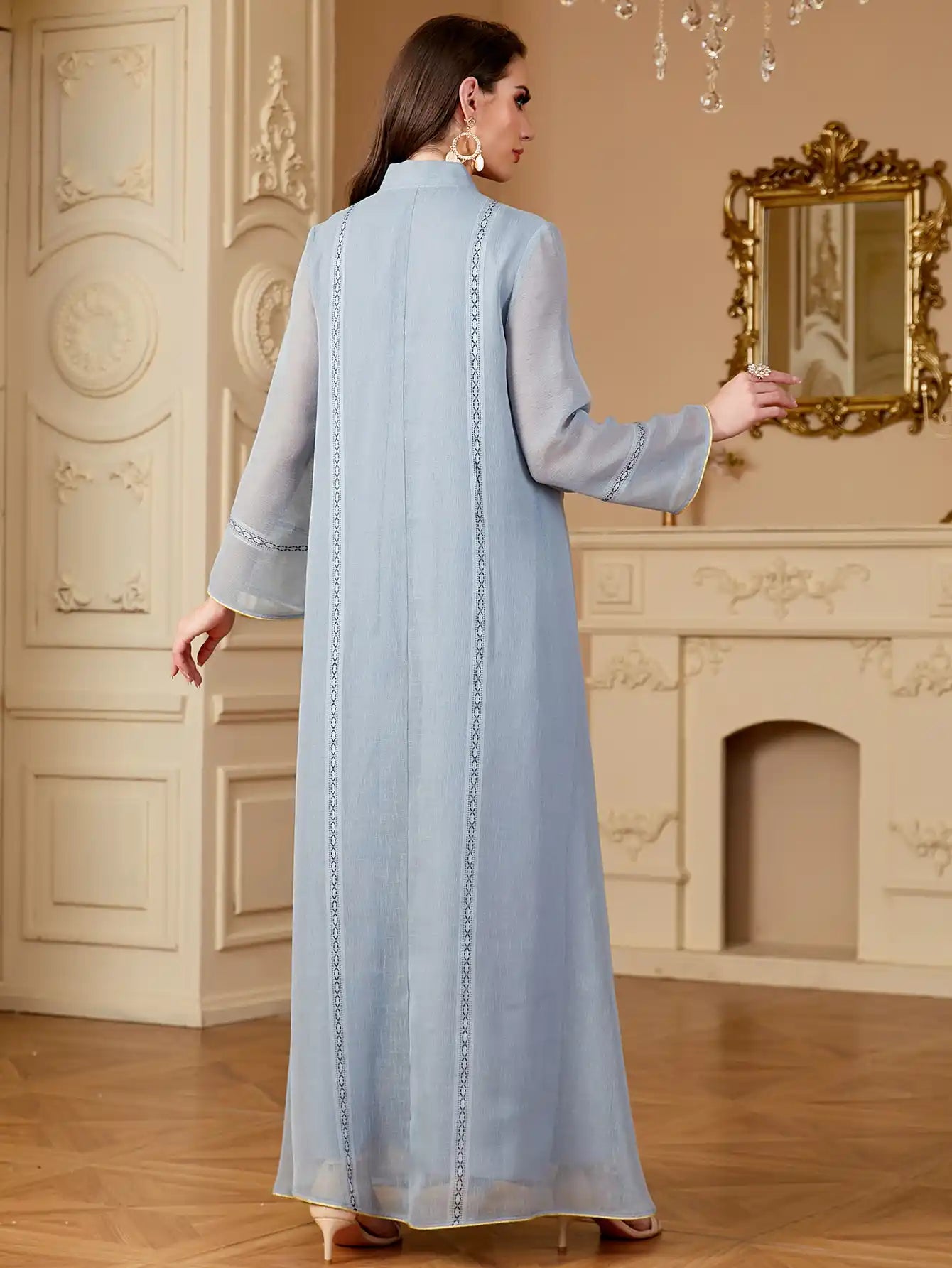 4149 Muslim Robe Abaya Sequined Dress