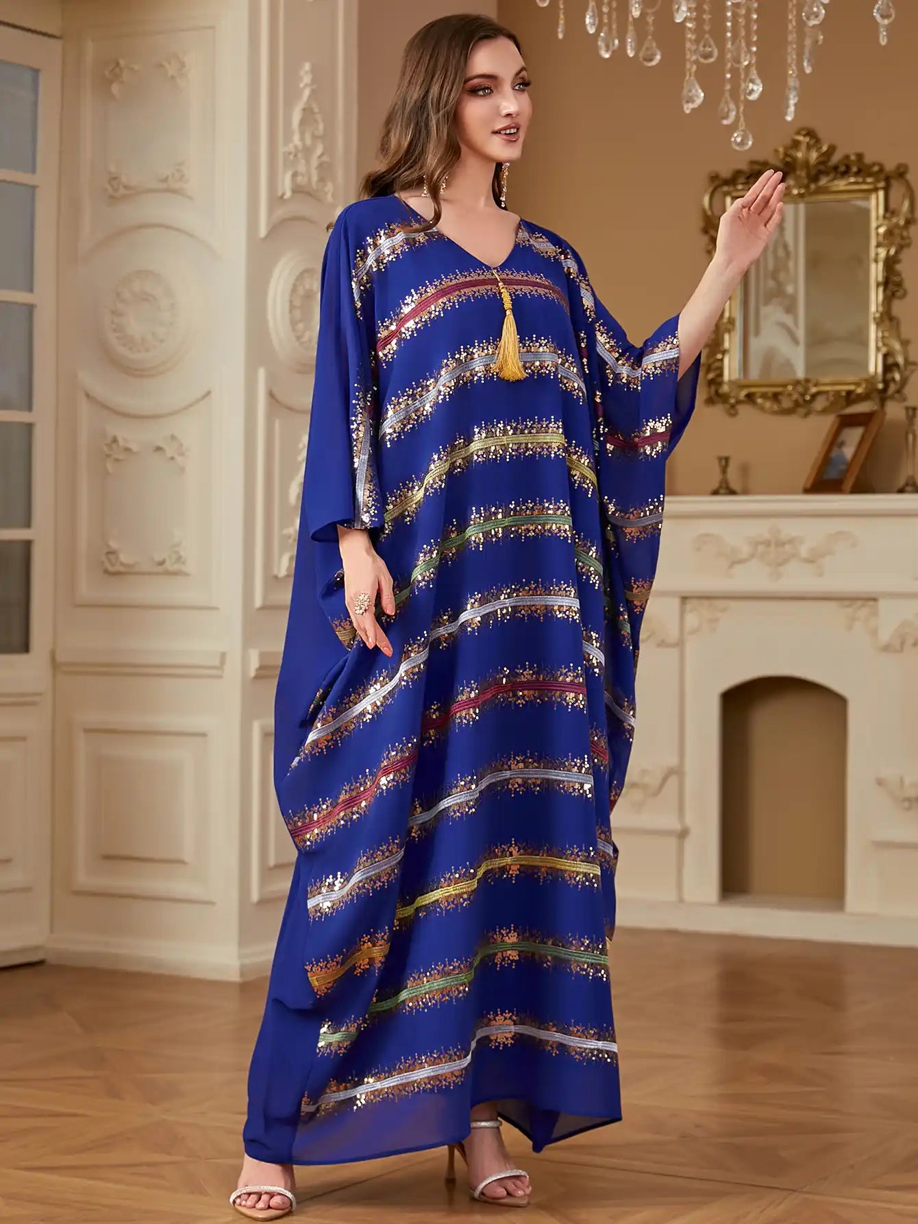 4265 Bat-sleeve Loose Arabian Robe
