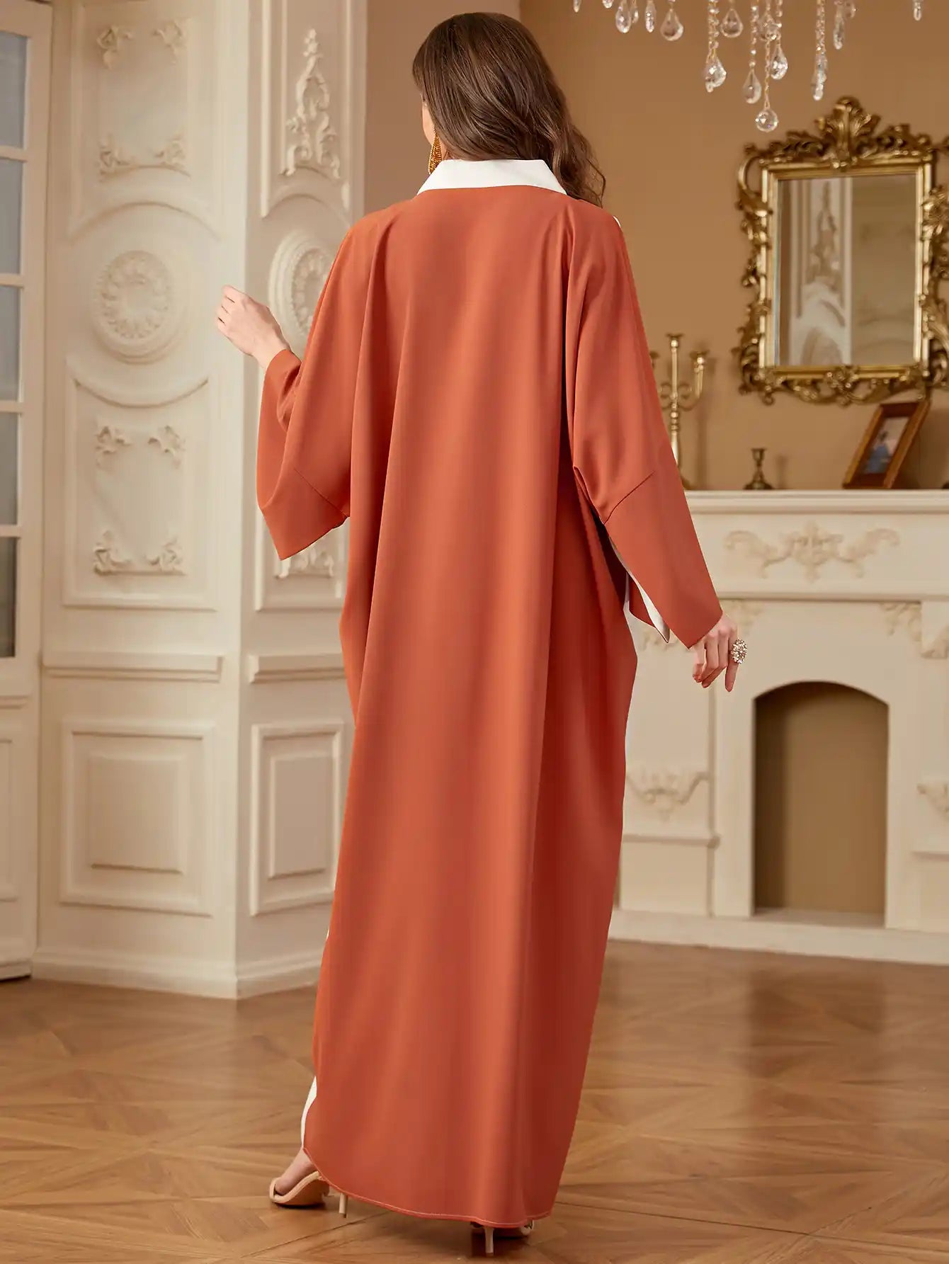 4275 Bat-sleeved Robe Dubai Print Kaftans Dress