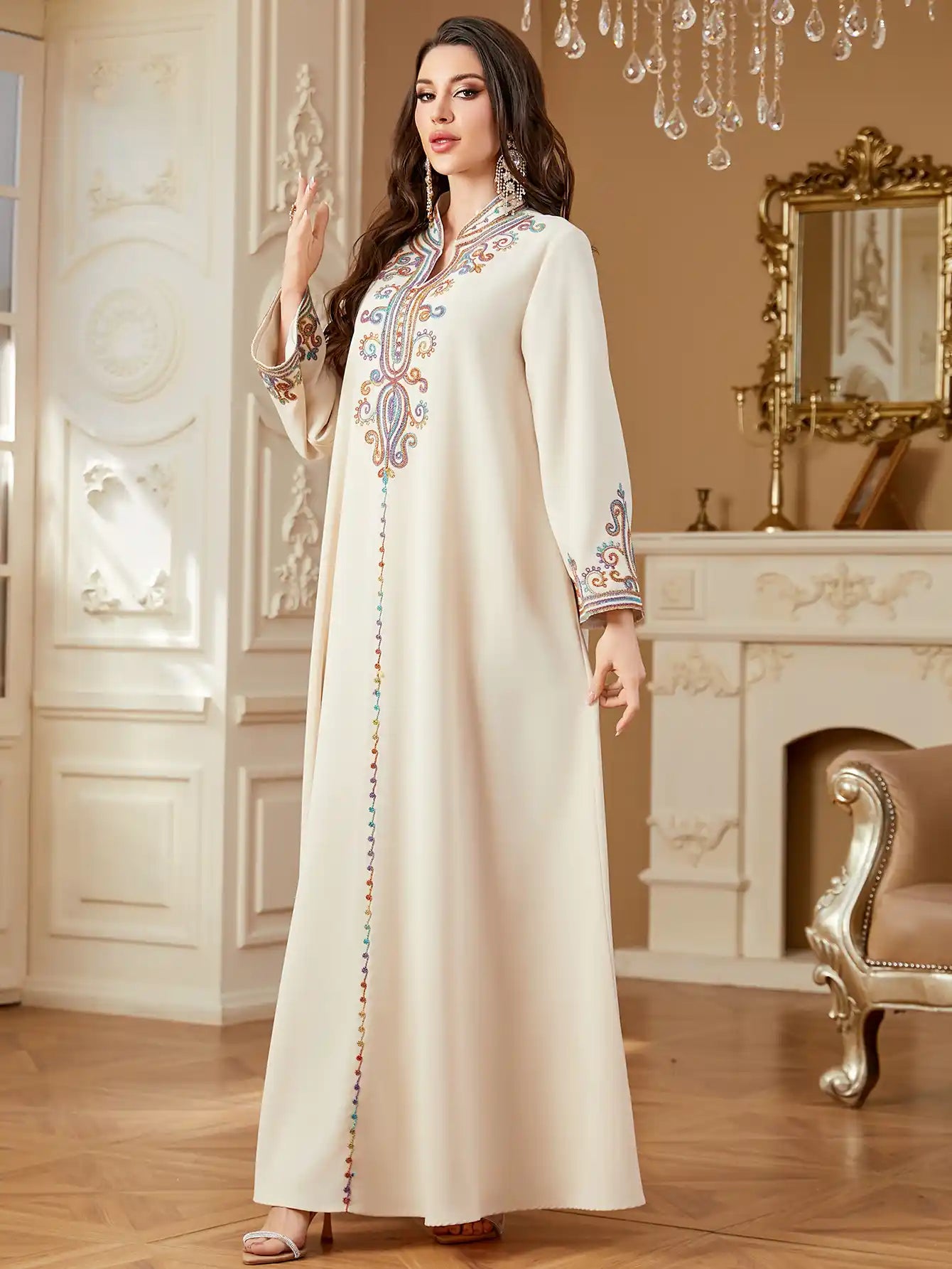 4363 Muslim Robe Abaya Dress