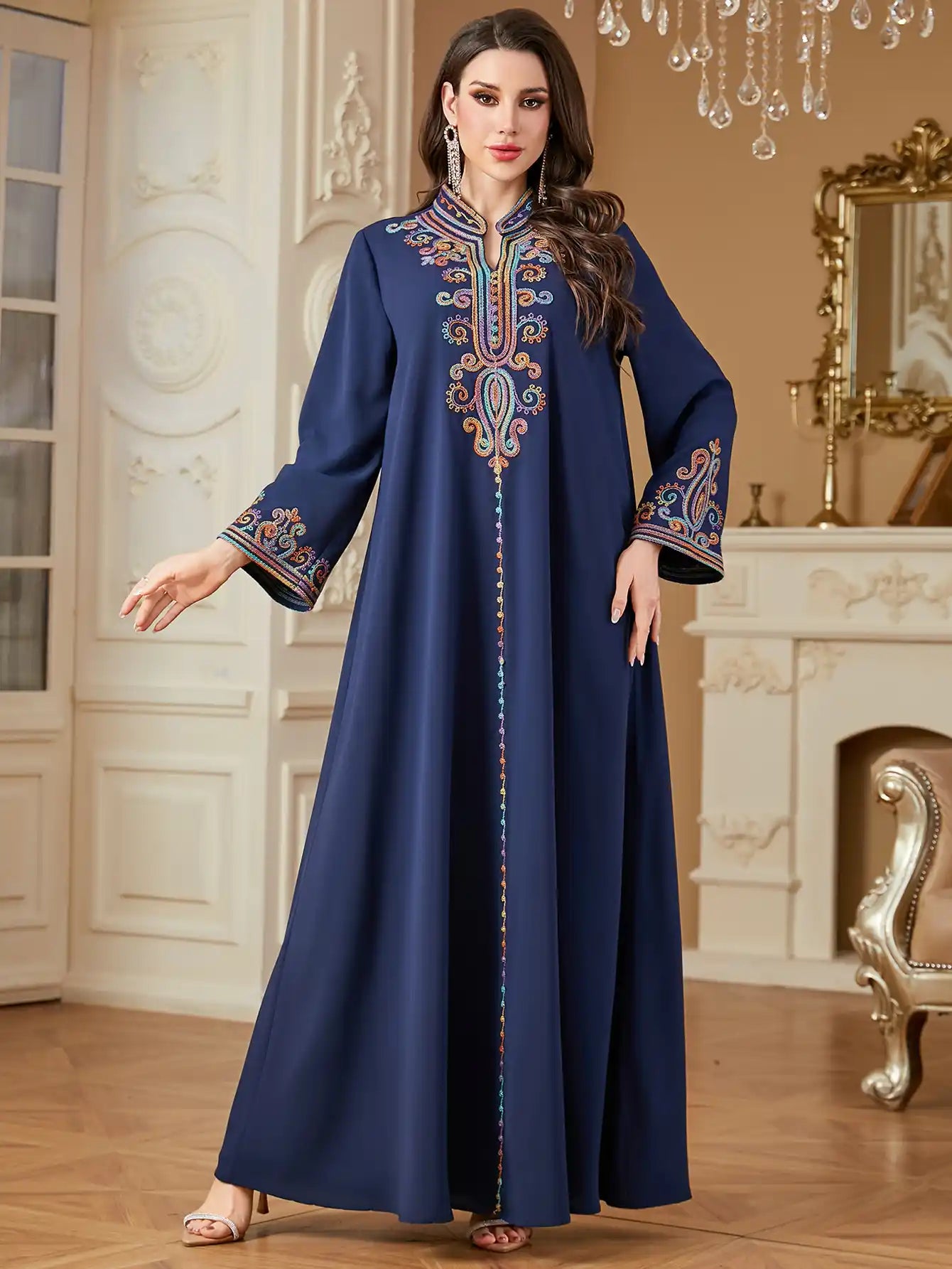 4363 Muslim Robe Abaya Dress