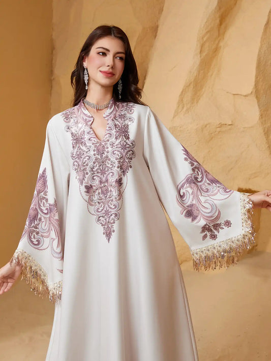 NC12 Muslim Robe Abaya Evening Dress