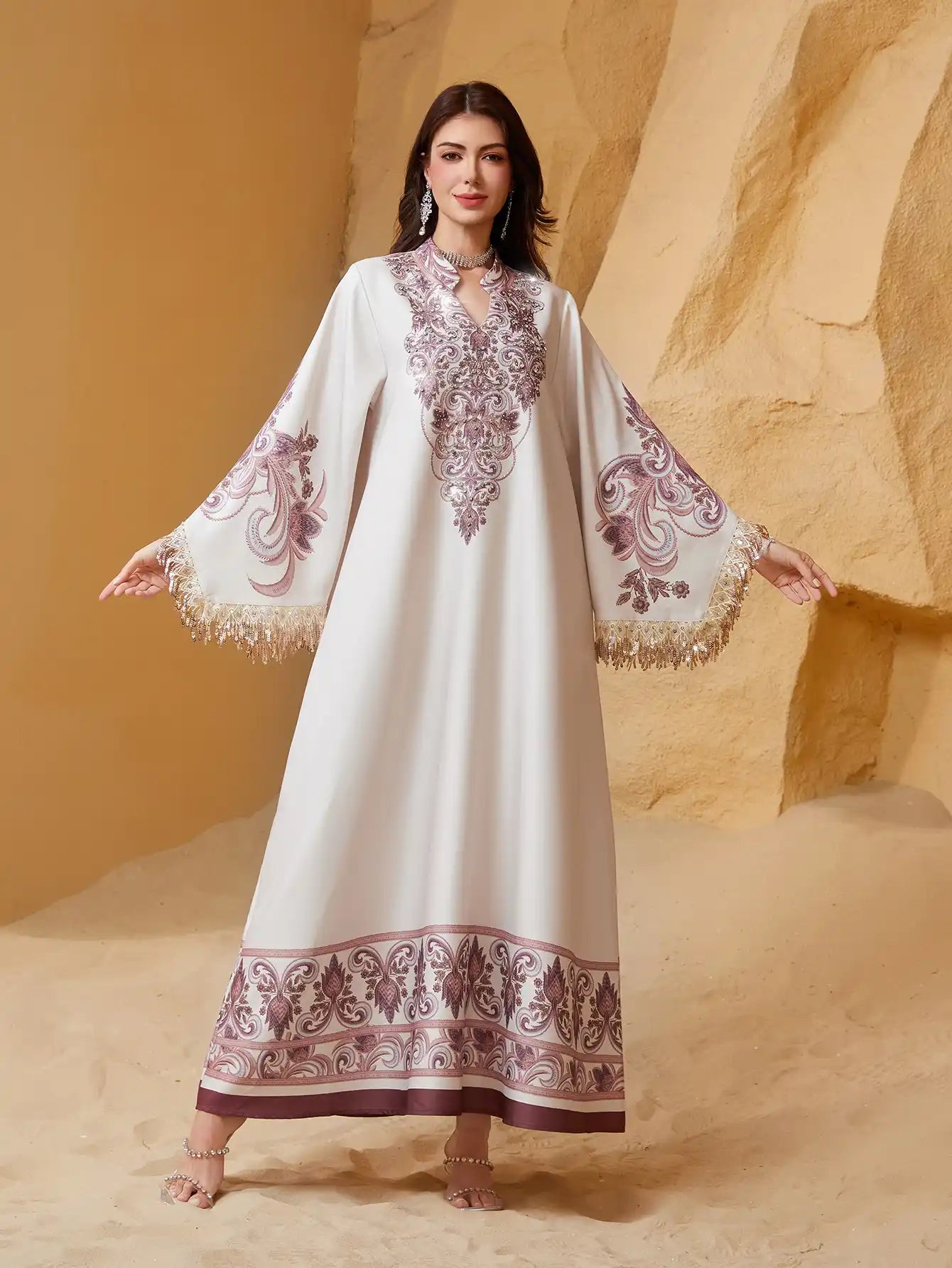 NC12 Muslim Robe Abaya Evening Dress