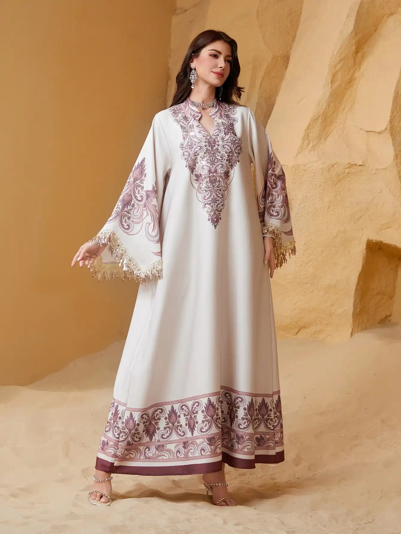 NC12 Muslim Robe Abaya Evening Dress