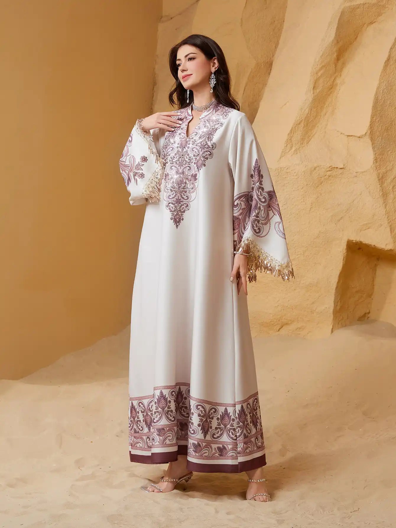 NC12 Muslim Robe Abaya Evening Dress