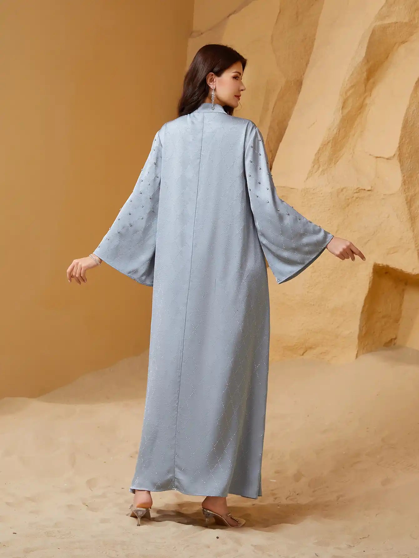 NC14 Muslim Abaya Diamond Starry Sky Elegant Dress